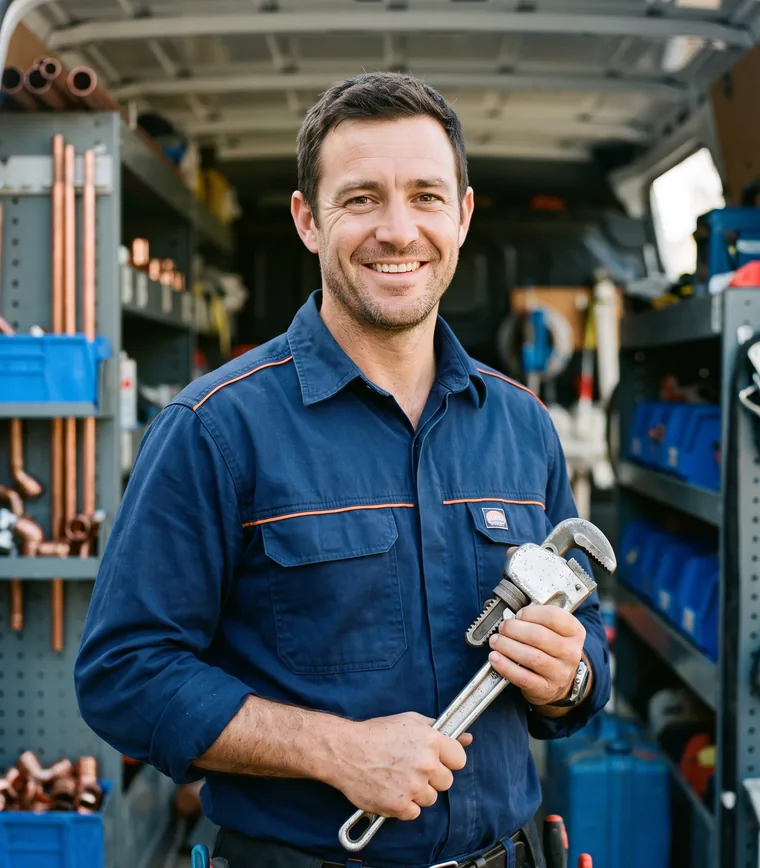 Rapid Flow plumber ready with a pipe wrench